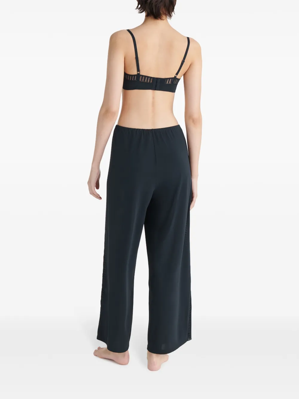ERES Virginie broek met vlak van kant en print Blauw