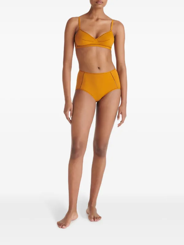 ERES Lydia Soyeuse Wireless Triangle Bra | Yellow | FARFETCH