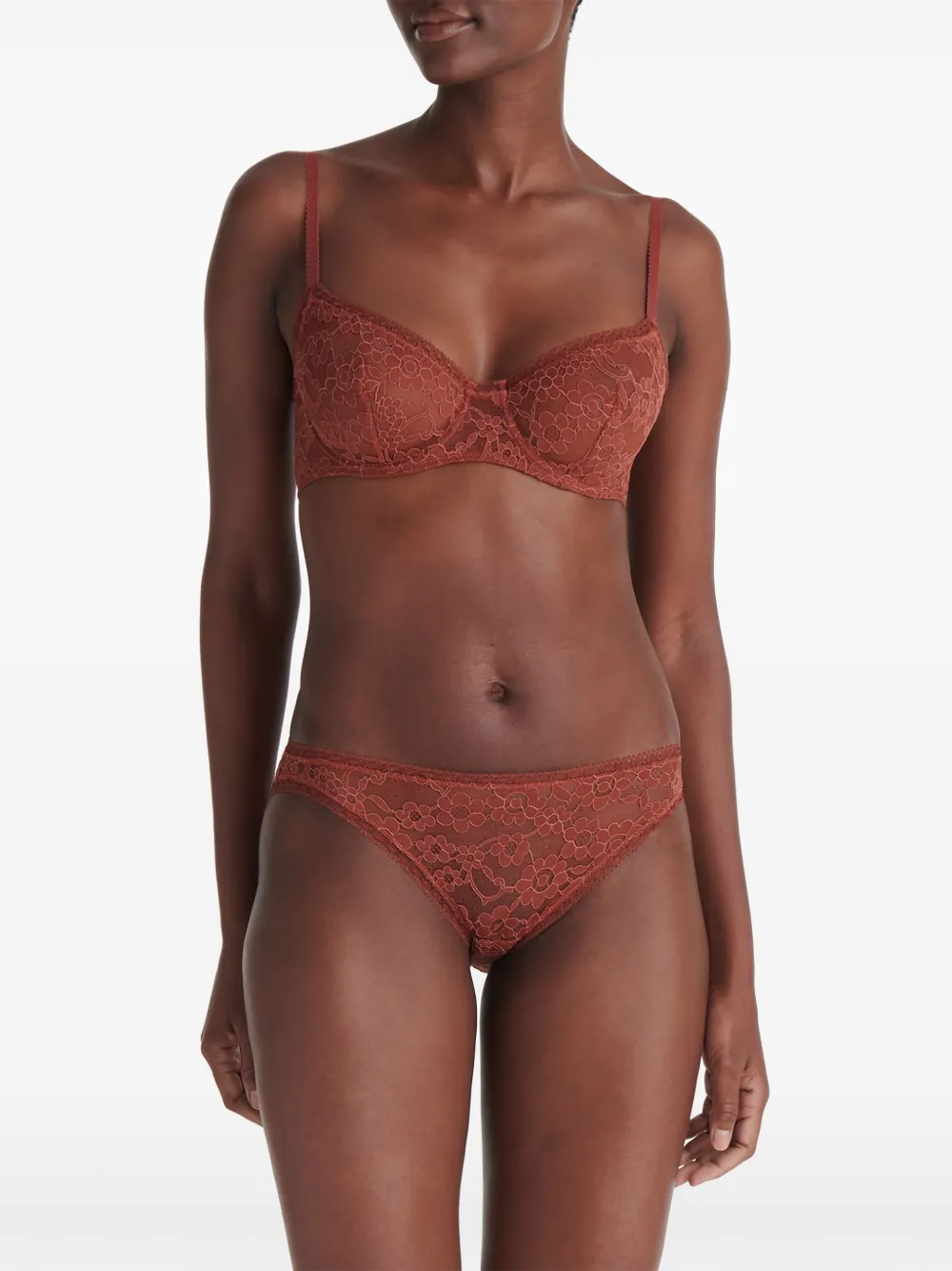 ERES Savante slip met kant Bruin