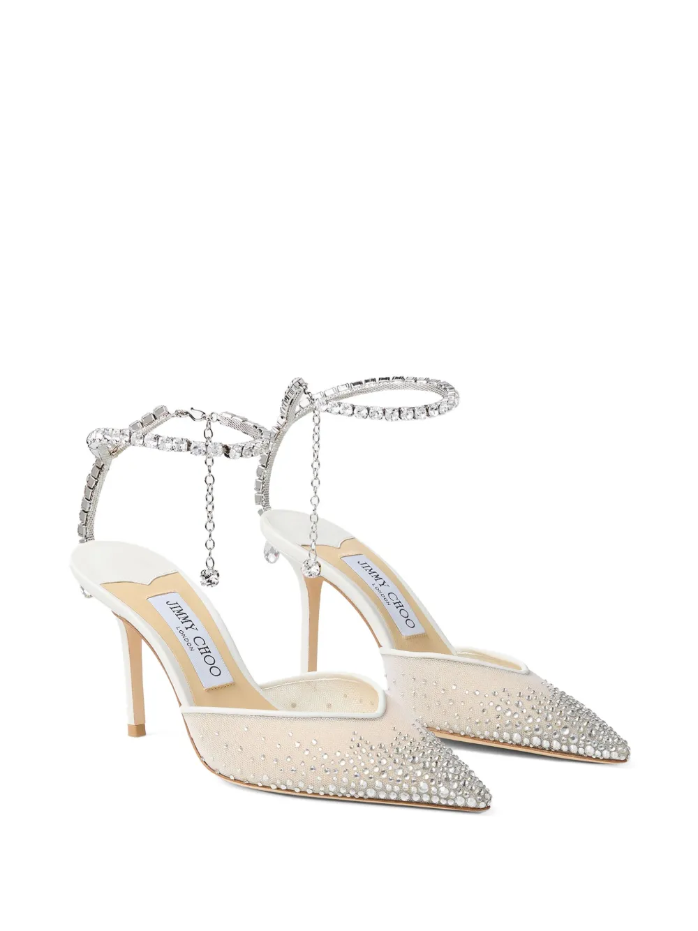 Jimmy Choo 85 mm Saeda pumps Wit