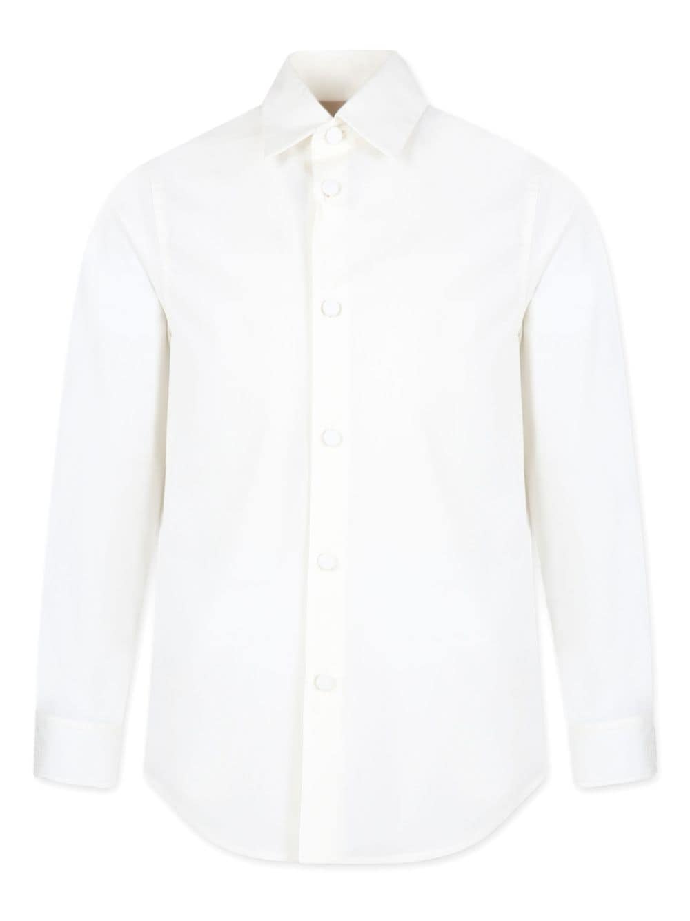 Gucci Kids' Long-sleeve Cotton Shirt In White
