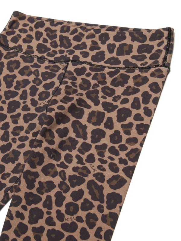 N 21 Kids leopard print Leggings Farfetch