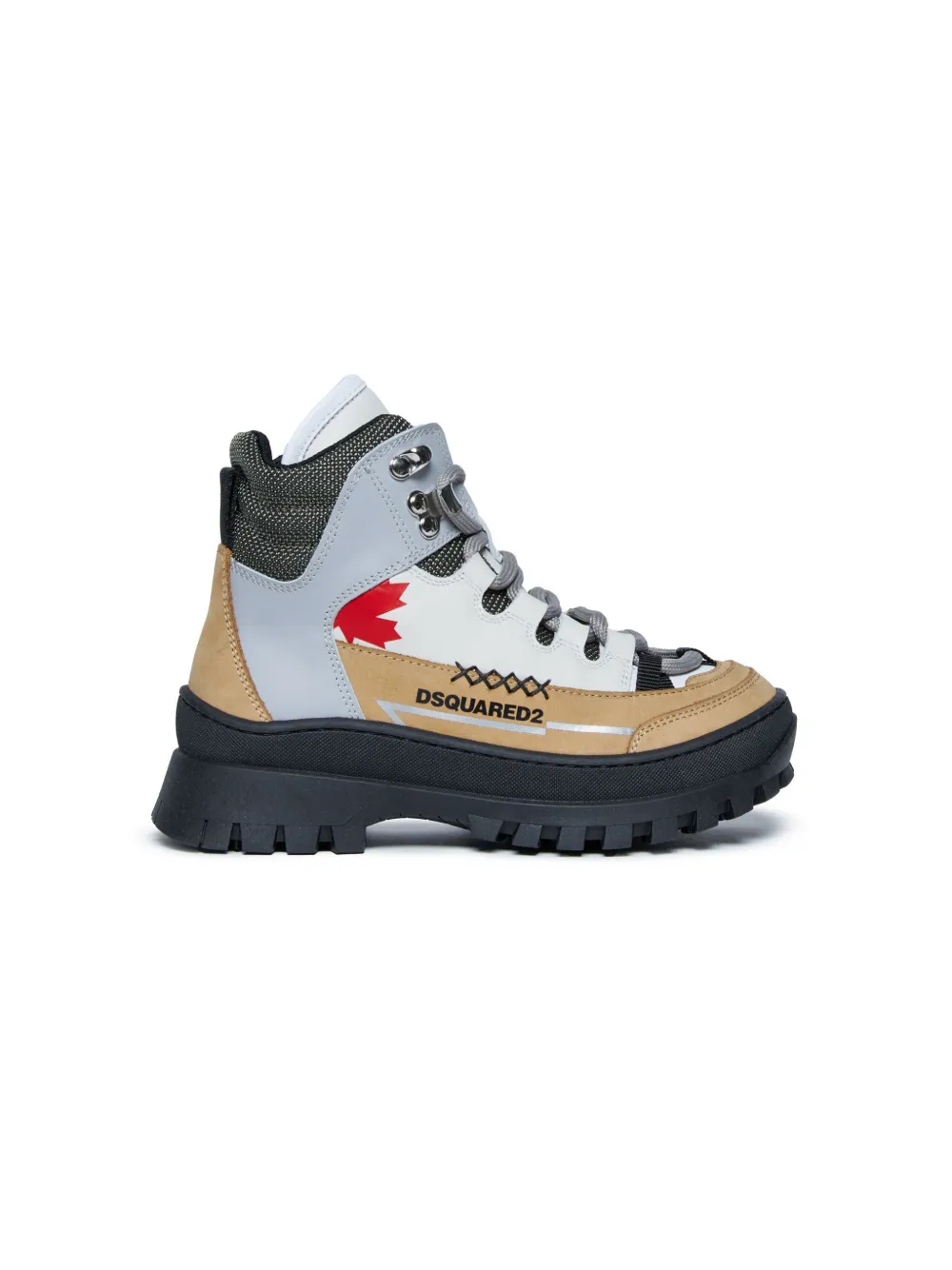 DSQUARED2 KIDS Leren sneakers - Grijs