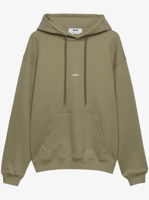MSGM slogan-print drawstring hoodie