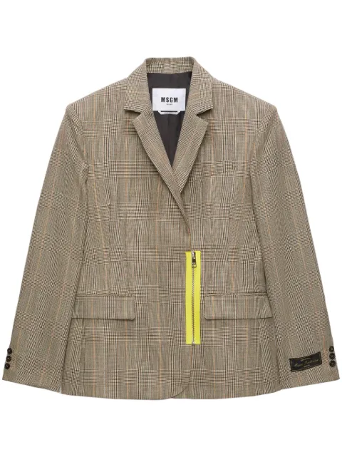 MSGM Prince of Wales wool blazer