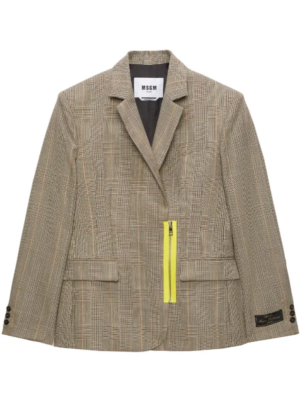 MSGM チェック ジャケット | ニュートラル | FARFETCH JP