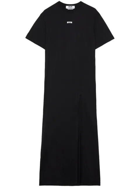 MSGM logo-print cotton maxi dress 