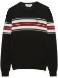 MSGM chest stripe jumper - Black