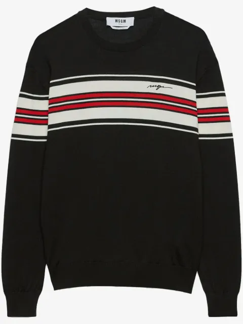 MSGM chest stripe jumper