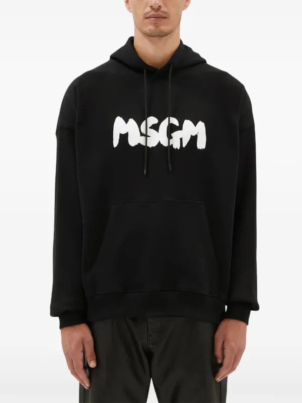 【送料&関税込】MSGM Logo Printed Drawstring Hoodie MSGM logo-printed Drawstring Hoodie | Blue | FARFETCH