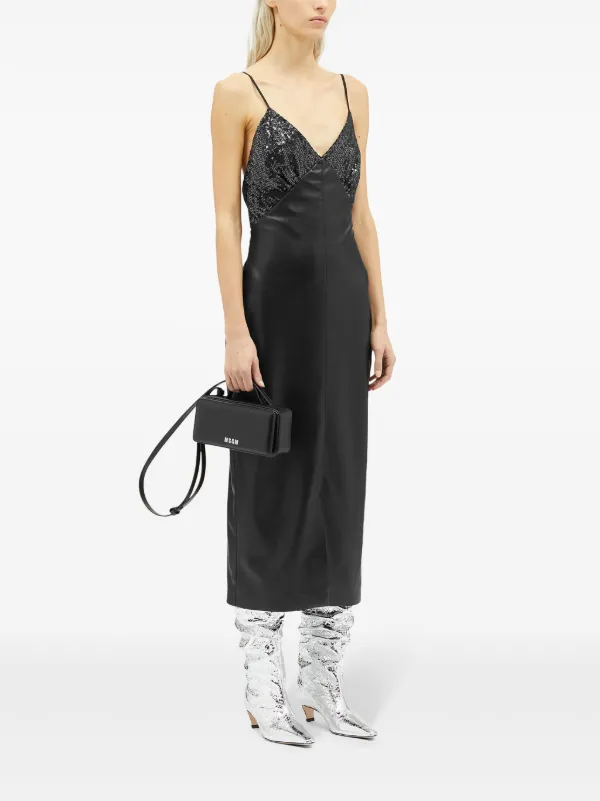 ワンピース Msgm Sequined Dress MSGM sequin-embellished Midi Dress | Black | FARFETCH