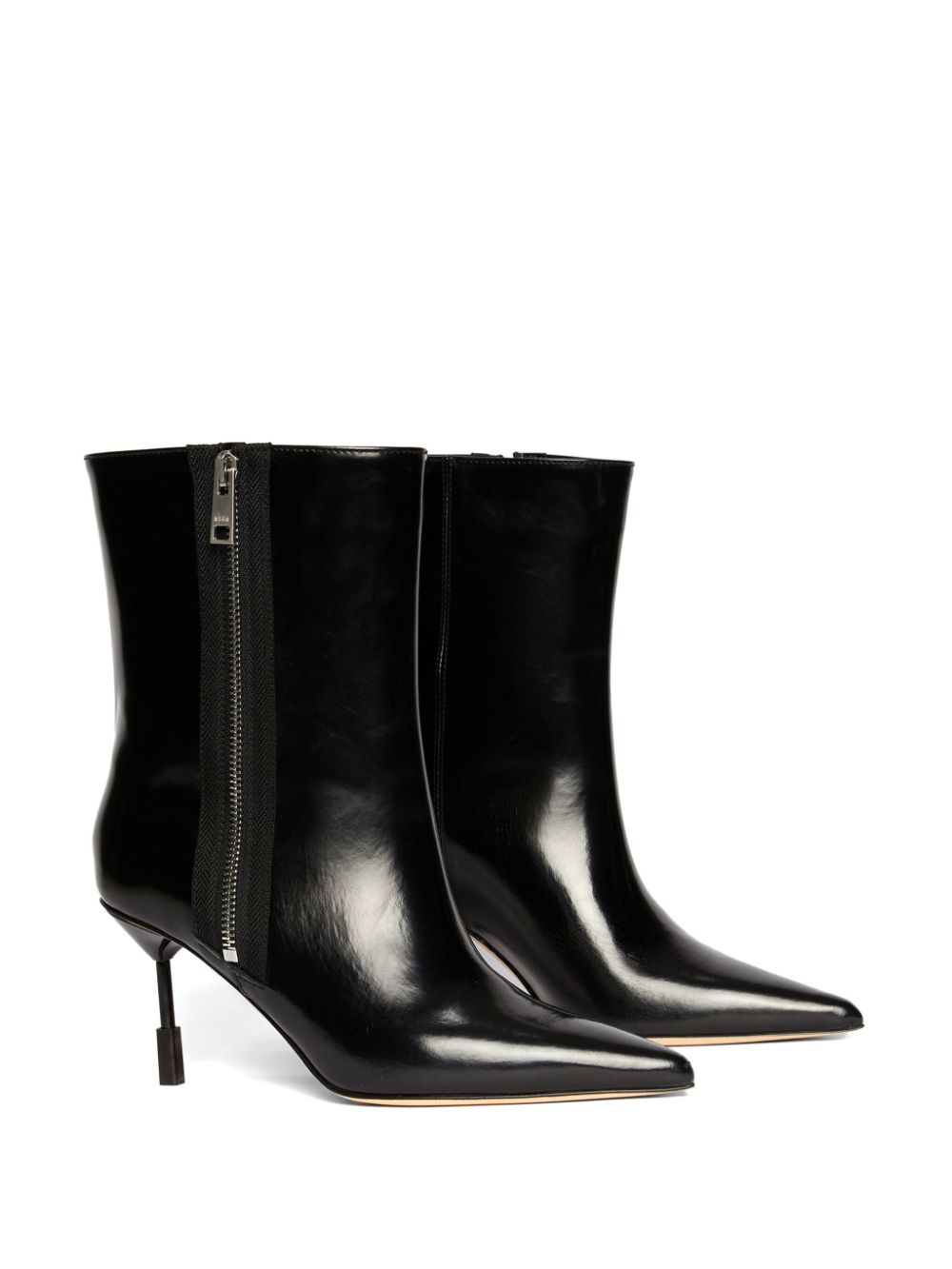 MSGM leather boots - Zwart