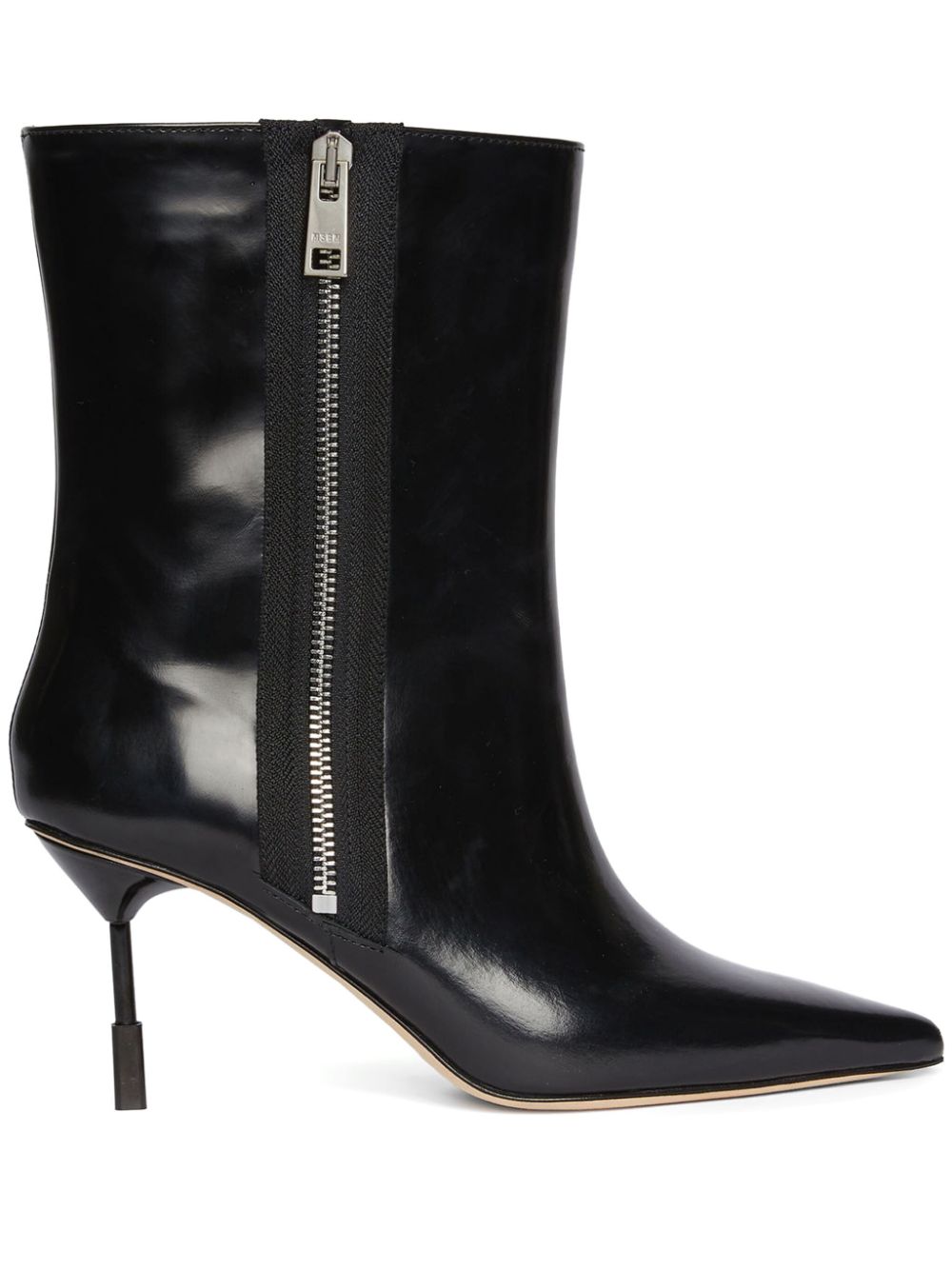 MSGM leather boots Black