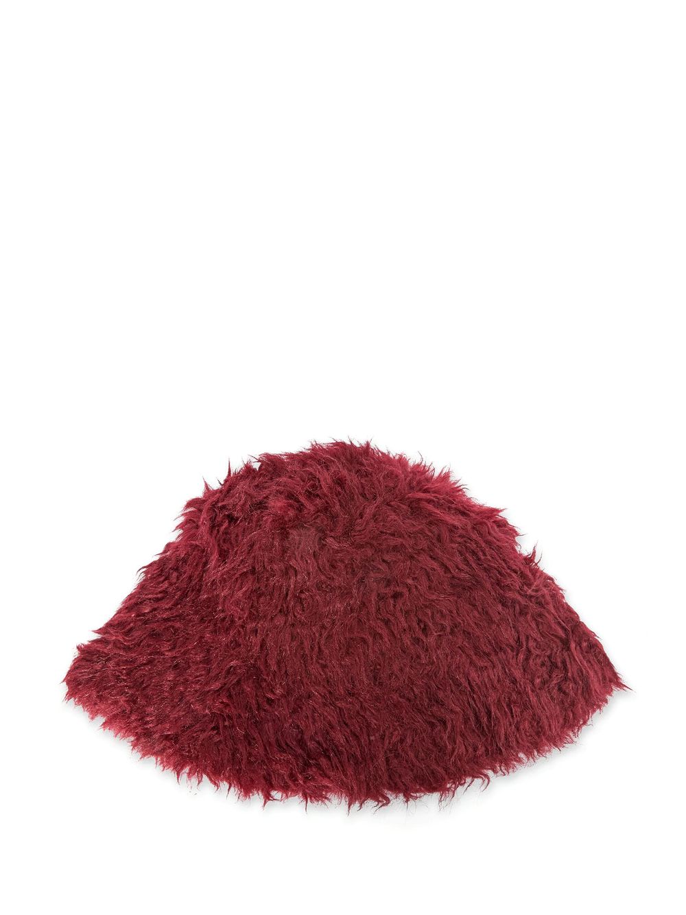 MSGM faux-shearling hat - Red