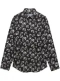 MSGM pixelated rose print shirt - Black