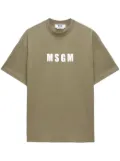 MSGM logo-print cotton T-shirt - Green