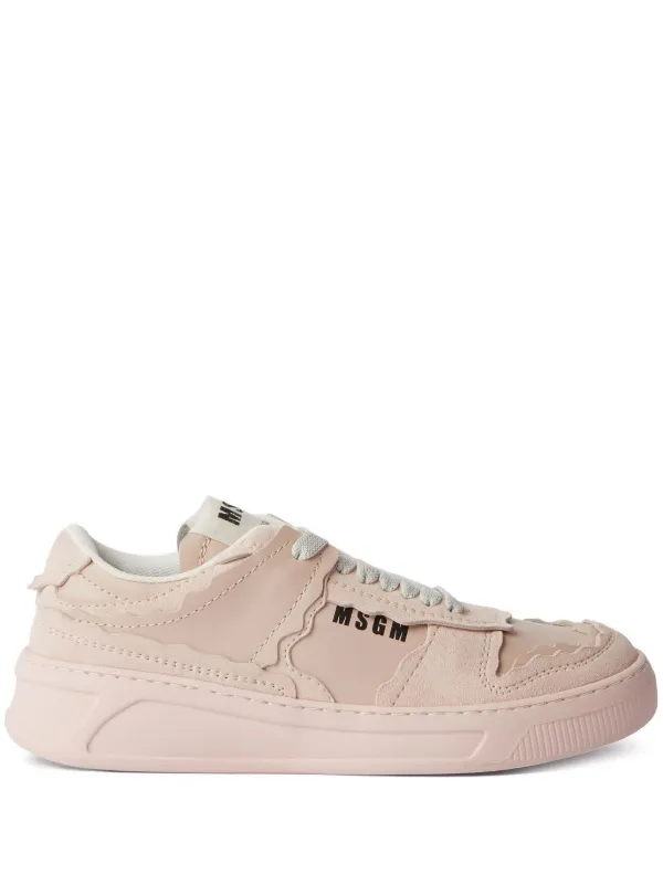 MSGM レザースニーカー | ピンク | FARFETCH JP