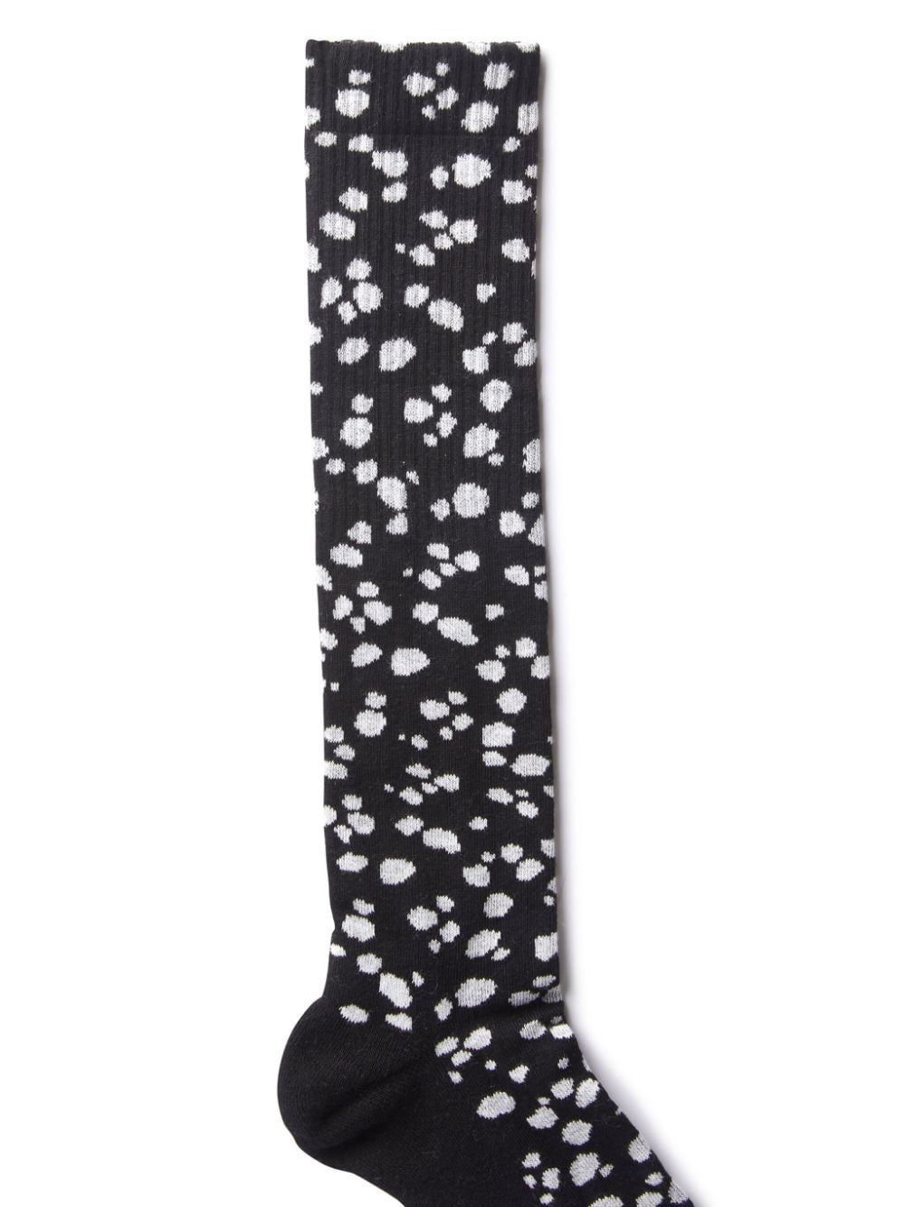 MSGM Ribgebreide sokken met stippen - Zwart