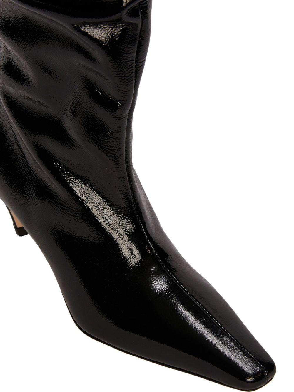 Shop Msgm 55mm Leather Boots In Black