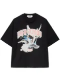 MSGM graphic-print cotton T-shirt - Black
