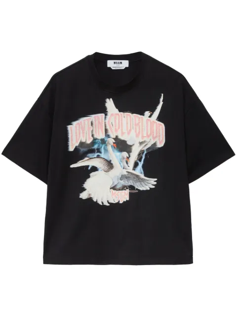 MSGM graphic-print cotton T-shirt