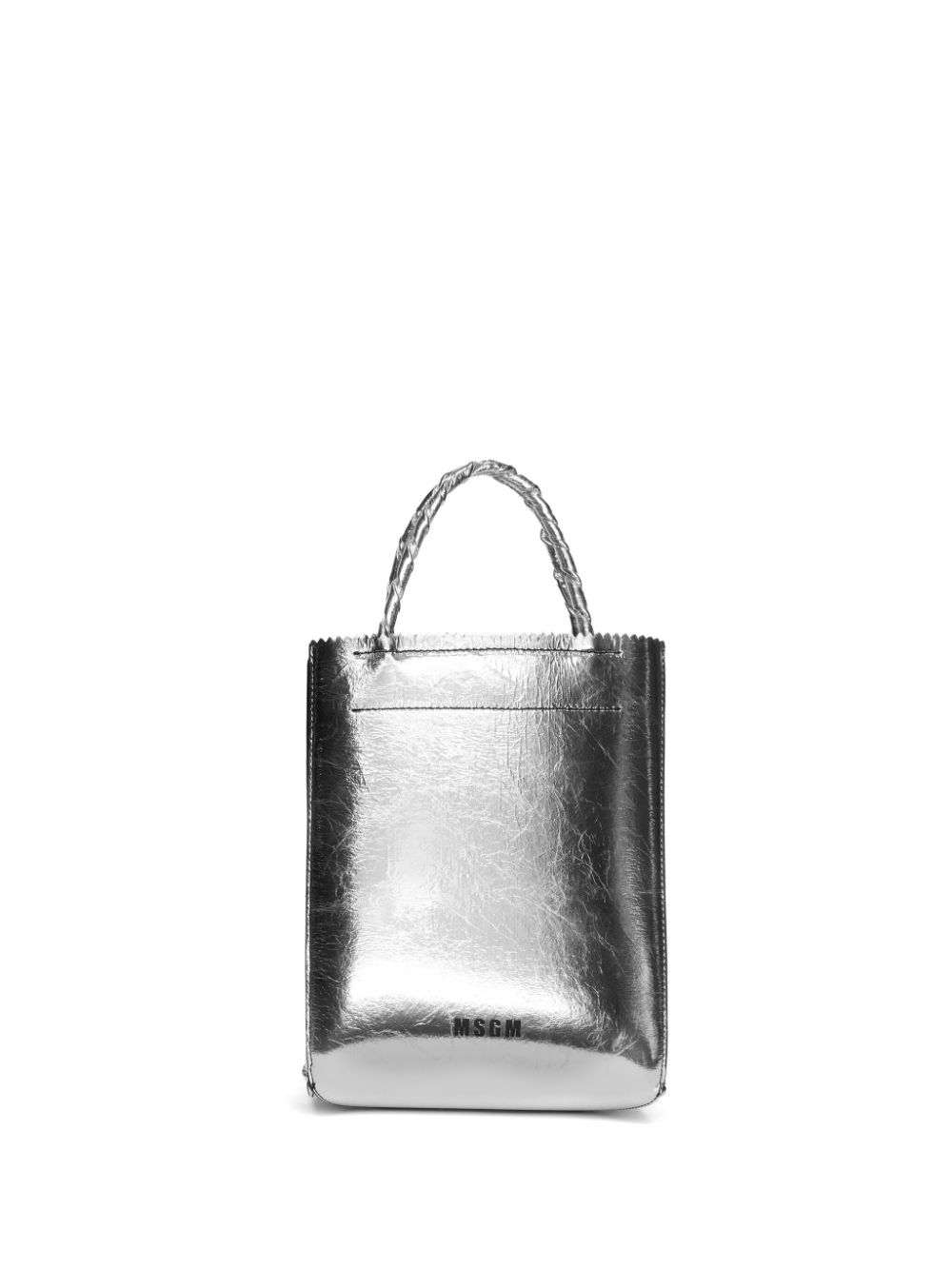 metallic tote bag