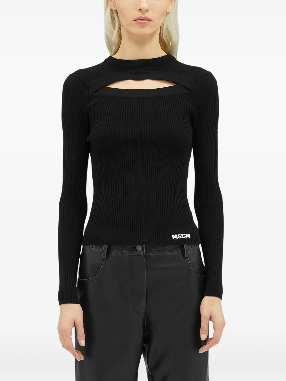 MSGM Uitgesneden top Zwart
