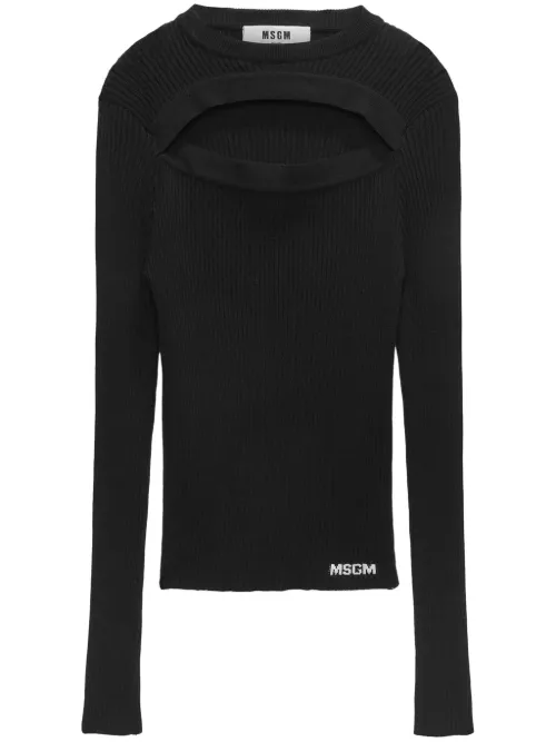 Haut en maille à découpes - MSGM - Modalova