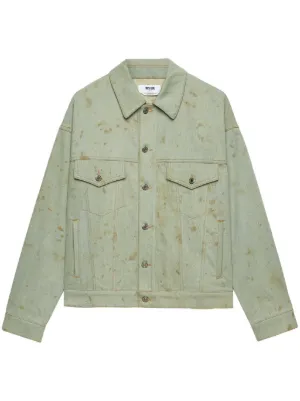 ブルゾン Msgm Denim Jacket MSGM - New Logo Msgm Light Blue Washed Denim Jacket | HBX