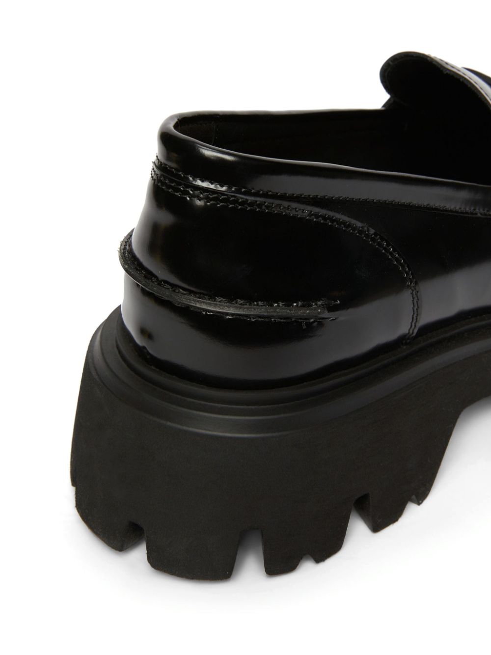 MSGM chunky eather penny loafers Black