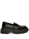 MSGM chunky eather penny loafers - Black