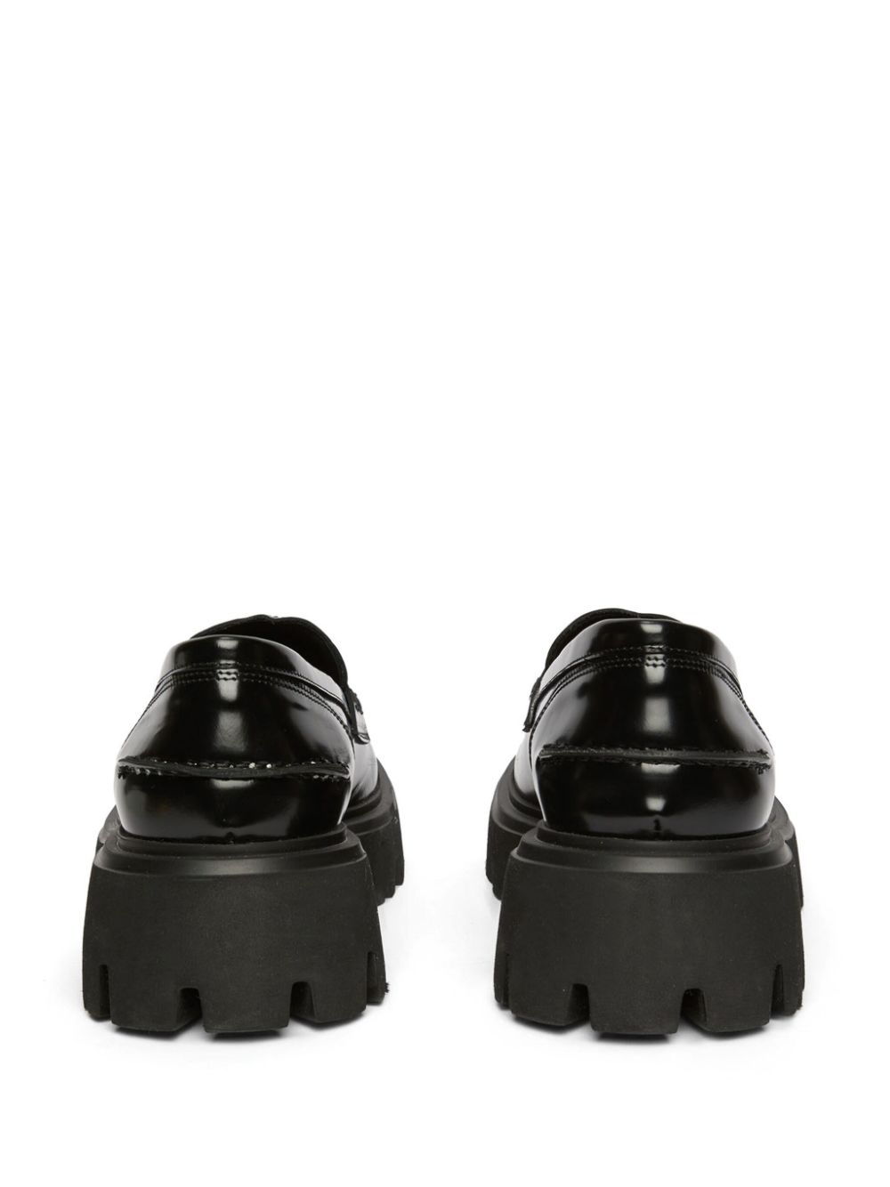 MSGM chunky eather penny loafers Black