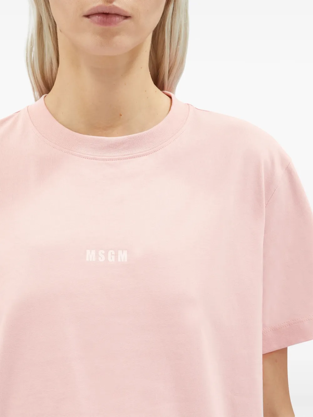 MSGM T-shirt met logoprint Roze