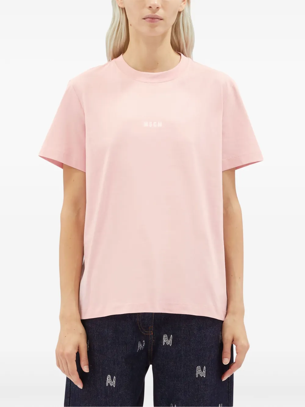 MSGM T-shirt met logoprint Roze