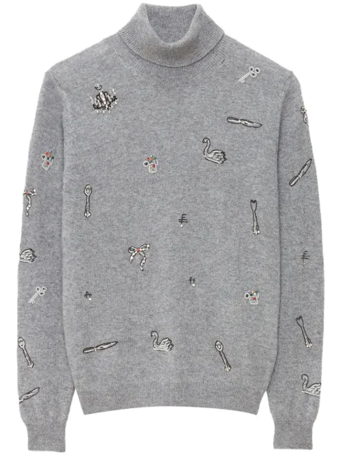 MSGM embellished high-neck jumper