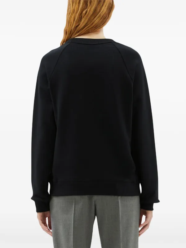 MSGM logo-print Cotton Sweatshirt | Black | FARFETCH GE