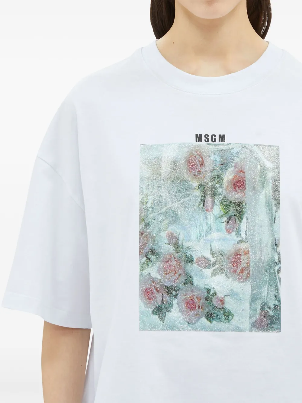 MSGM T-shirt met grafische print Wit