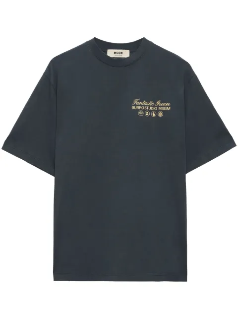 MSGM slogan-print cotton T-shirt