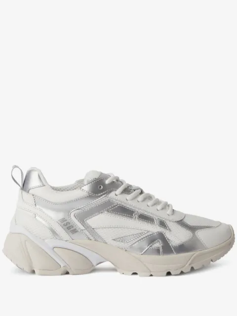 MSGM logo-embossed panelled sneakers 