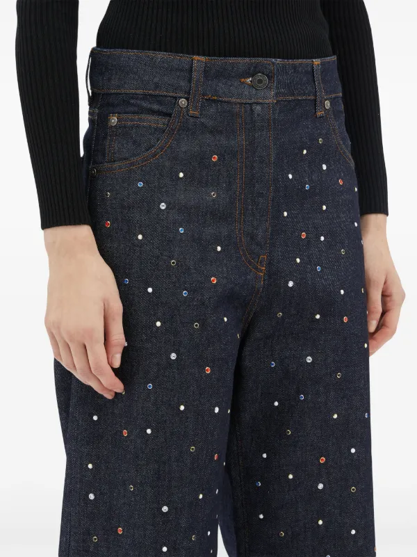 【送料&関税込】MSGM High Waisted Jeans MSGM - Mid-Blue Hi Rise Jeans - Premium womenswear & accessories