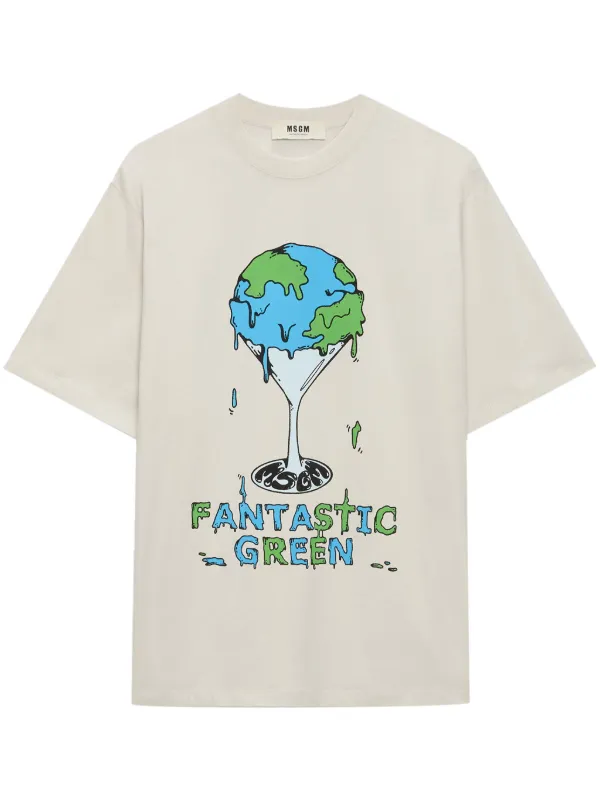 MSGM グラフィック Tシャツ | ニュートラル | FARFETCH JP 