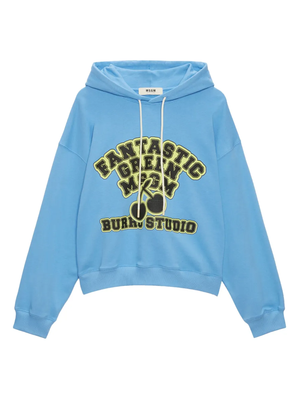 【送料&関税込】MSGM Logo Printed Drawstring Hoodie MSGM logo-printed Drawstring Hoodie | Blue | FARFETCH