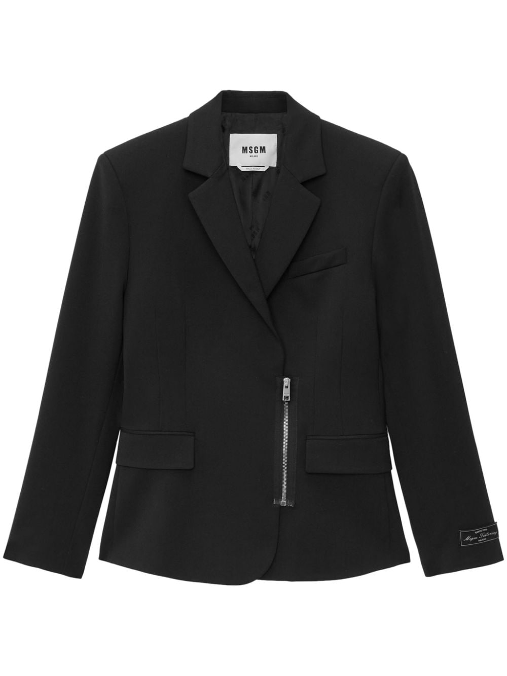 MSGM Blazer mit Reißverschluss - Schwarz