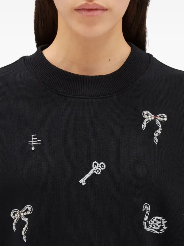 MSGM ビーズ スウェットシャツ | ブラック | FARFETCH JP 