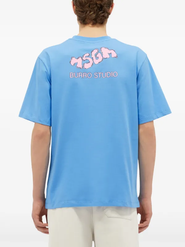 【送料&関税込】MSGM Graphic Print T-shirt MSGM graphic-print T-shirt | Blue | FARFETCH JO