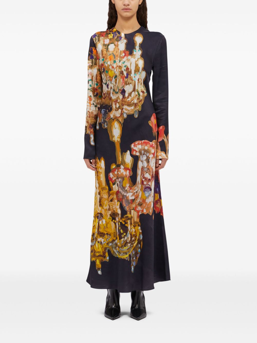 MSGM printed maxi dress - Zwart