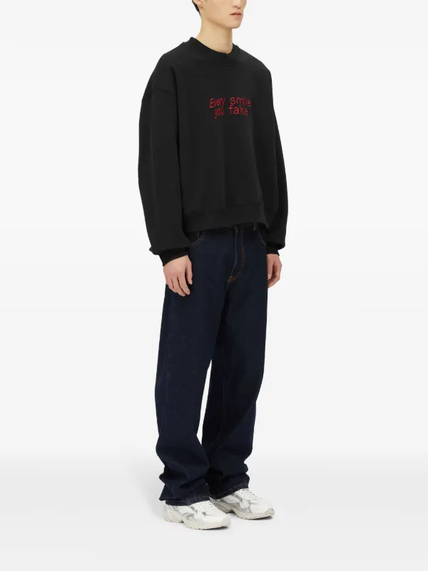 MSGM スローガン スウェットシャツ | ブラック | FARFETCH JP