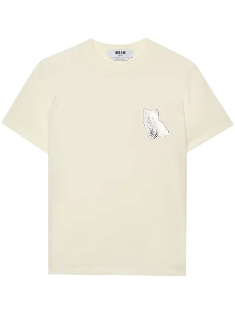 MSGM graphic-print cotton T-shirt