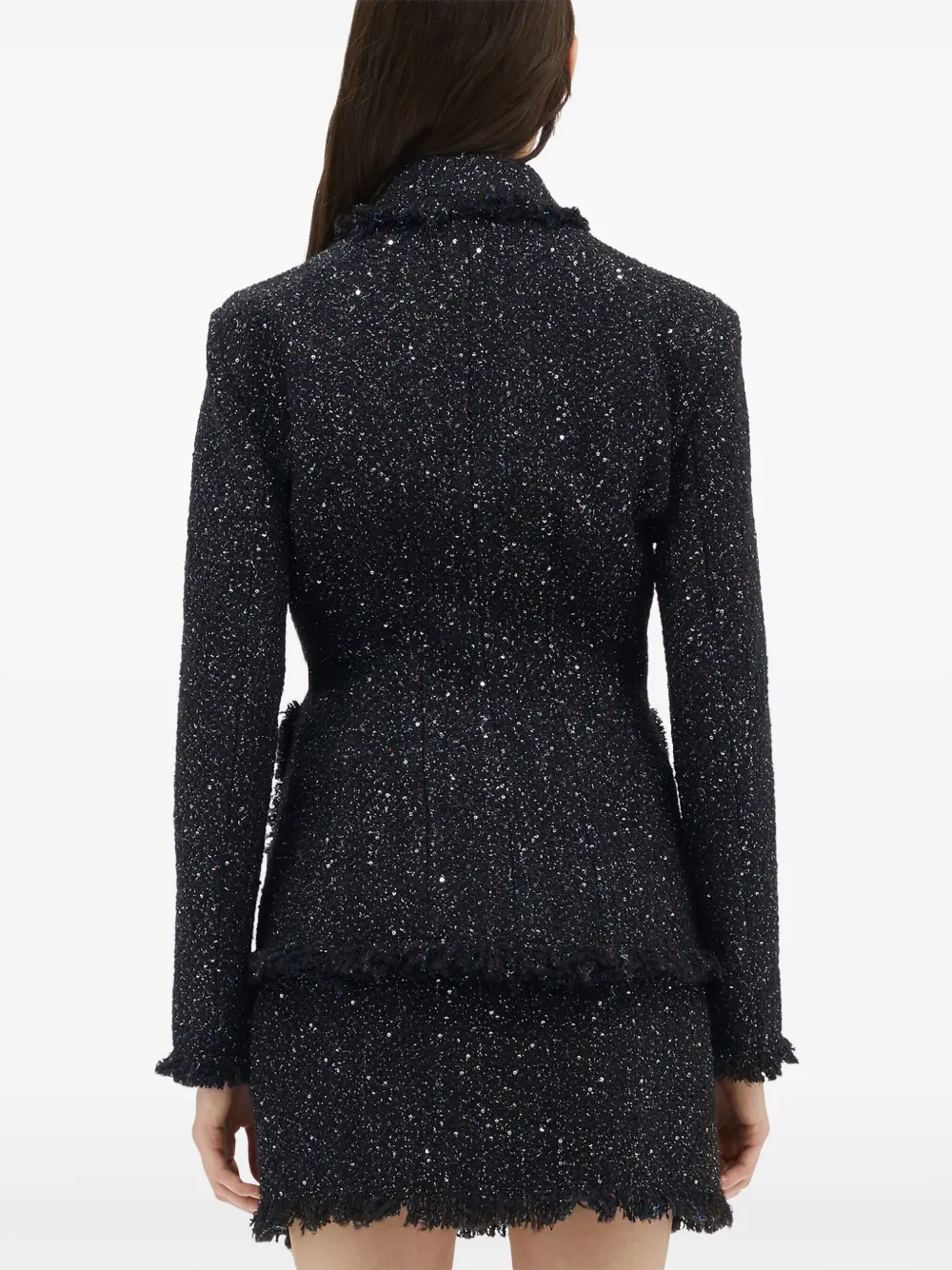 MSGM Blazer met enkele rij knopen Zwart