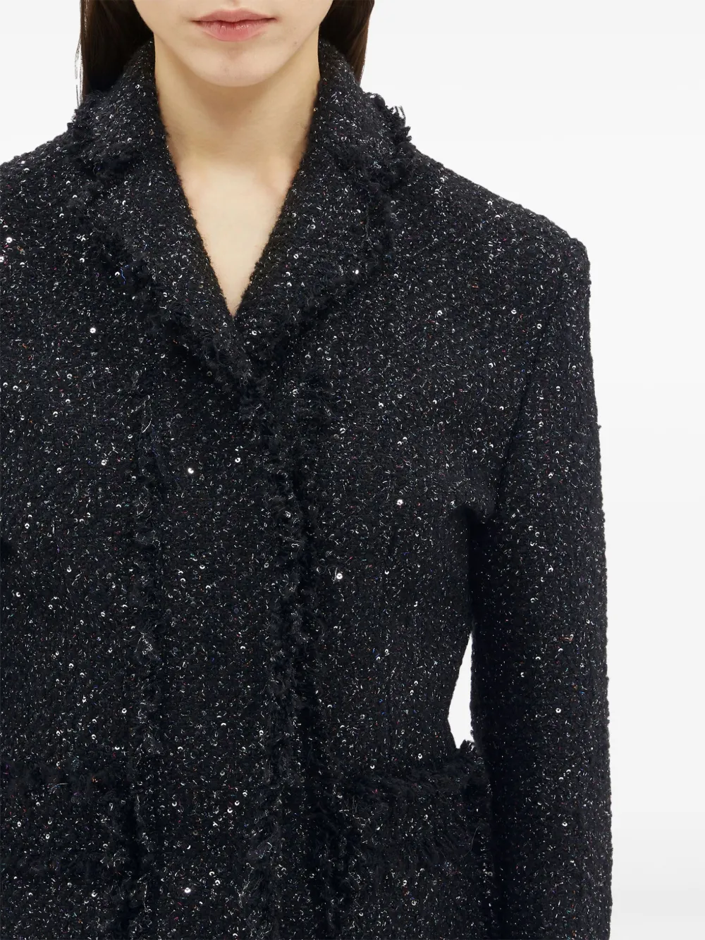 MSGM Blazer met enkele rij knopen Zwart